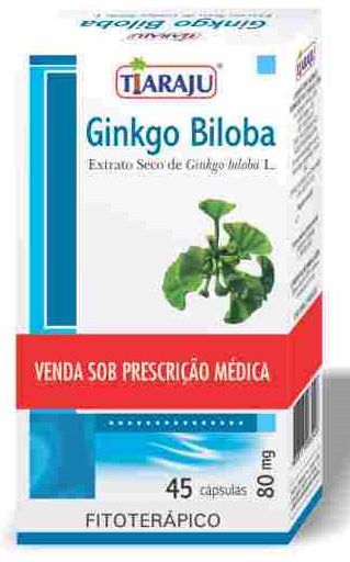 Ginkgo biloba 80mg 45 Capsulas Tiaraju